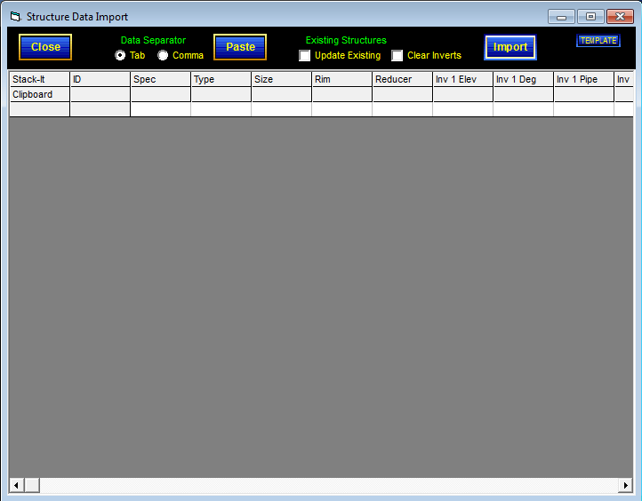 Quick Build - Structure Data Import