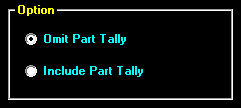 Config Options - Parts Tally