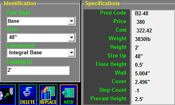 Identification and Specification Panels