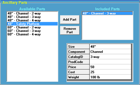 Ancillary Parts Panel