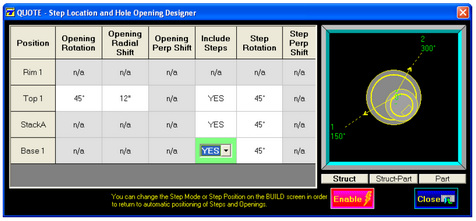 Step Location and Hole Opening Designer