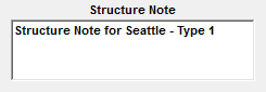 Structure Note panel