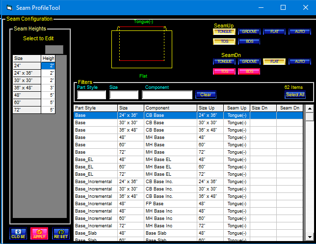 Seam Profile Tool