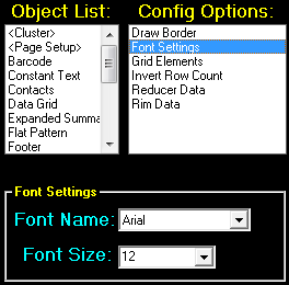 Configuring Objects panel