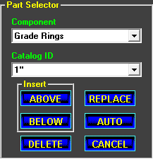 Part Selector panel